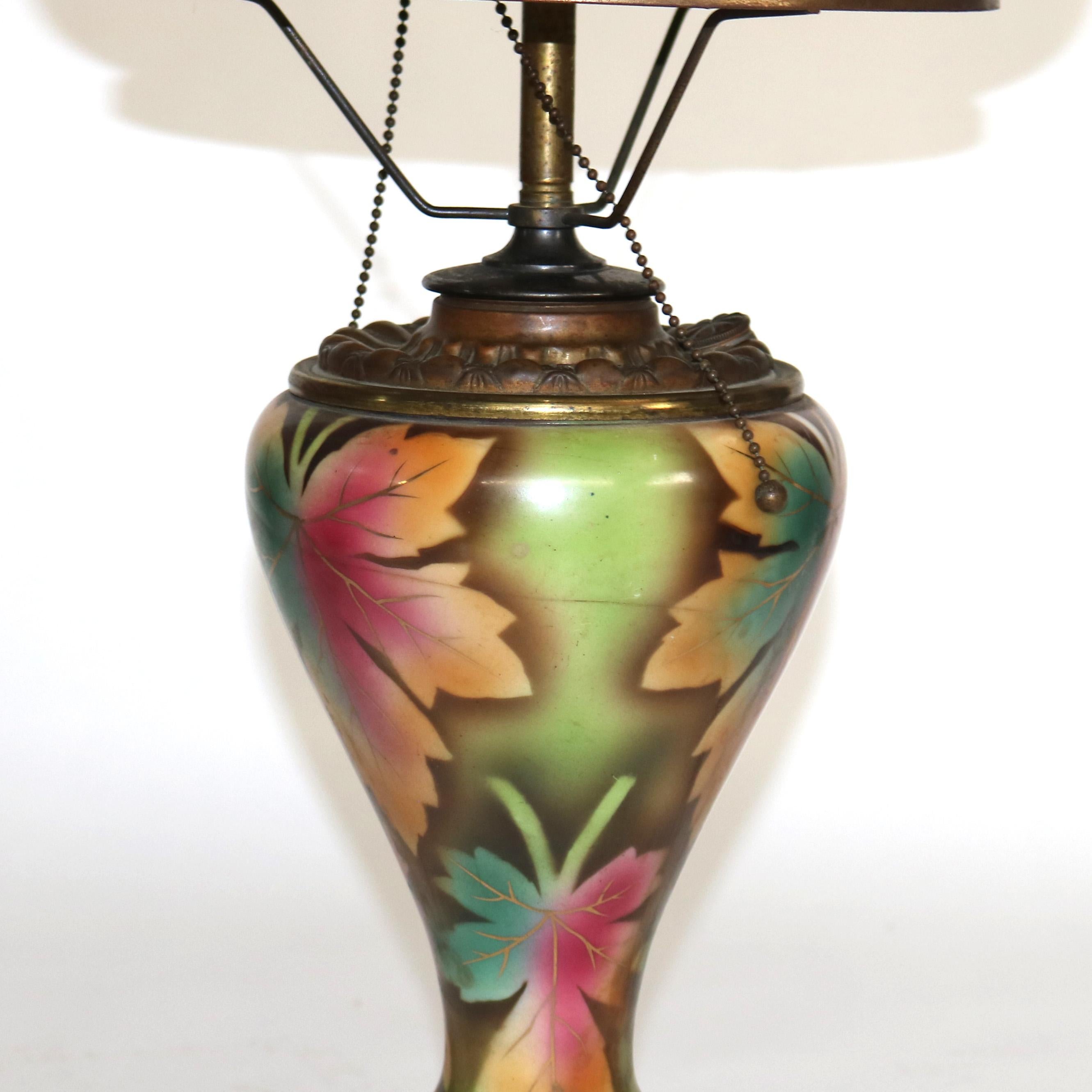 20th Century Antique Handel School Arts & Crafts Hand Painted Table Lamp C1920