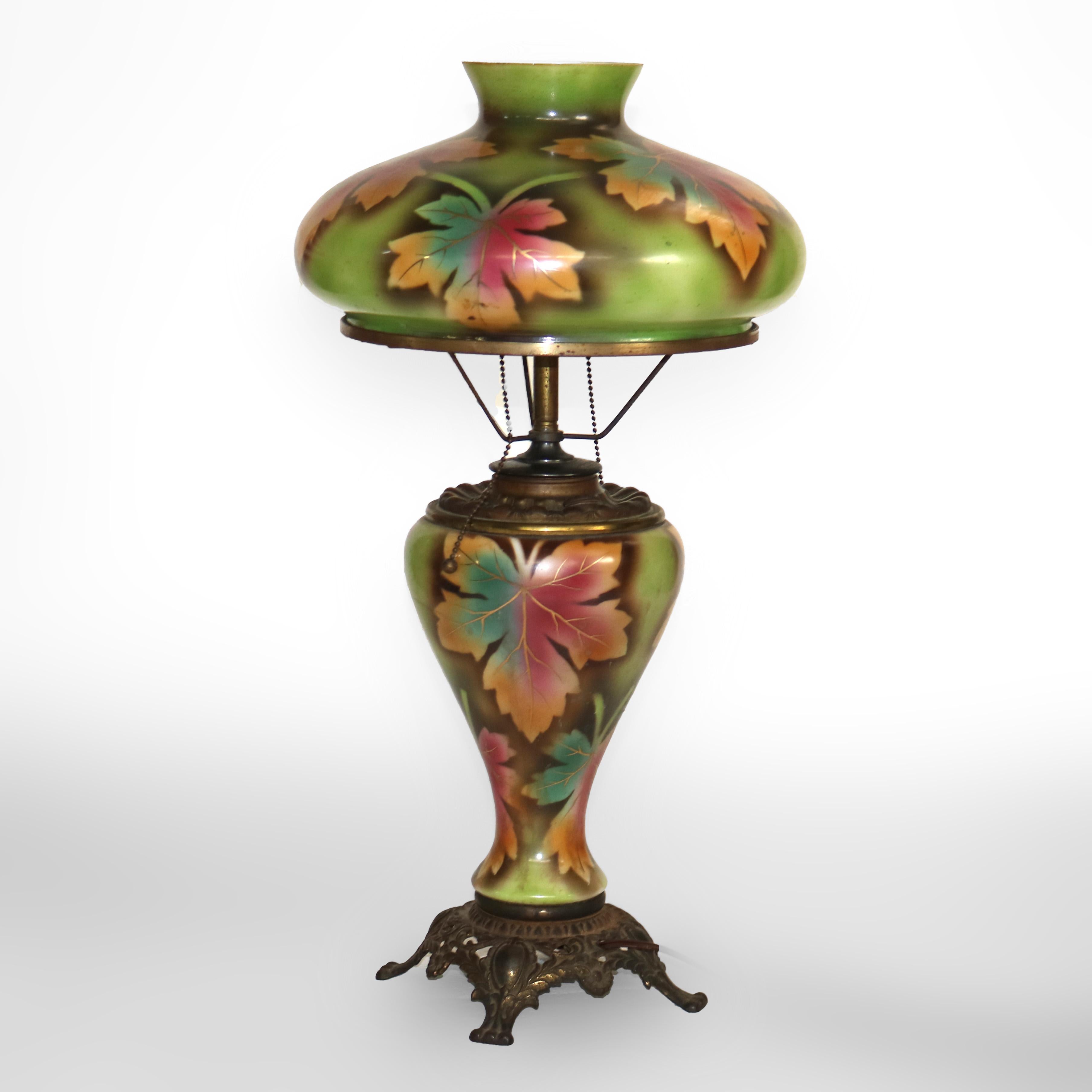 Antique Handel School Arts & Crafts Hand Painted Table Lamp C1920 1