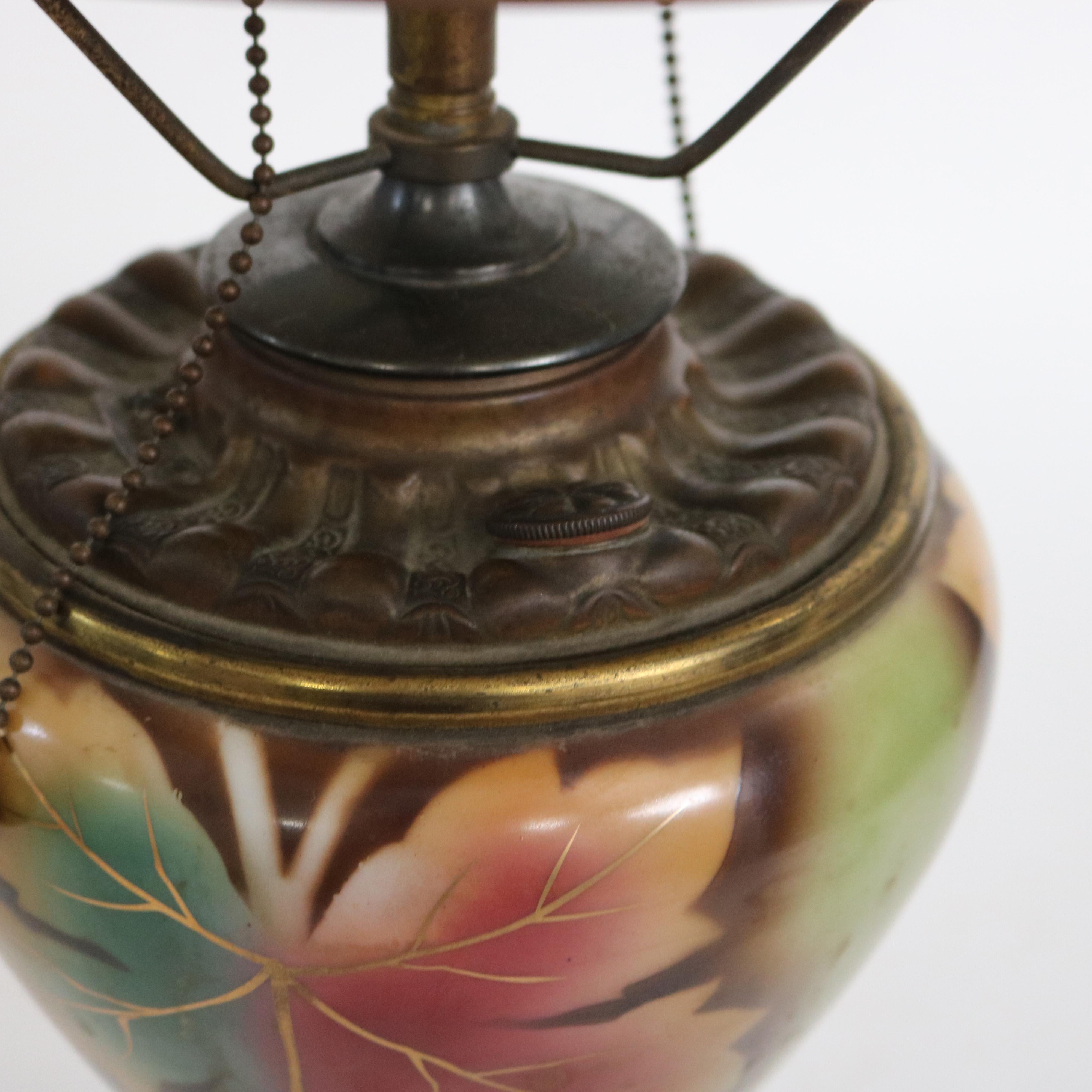 Antique Handel School Arts & Crafts Hand Painted Table Lamp C1920 2