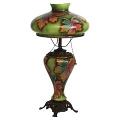 Antique Handel School Arts & Crafts Hand Painted Table Lamp C1920