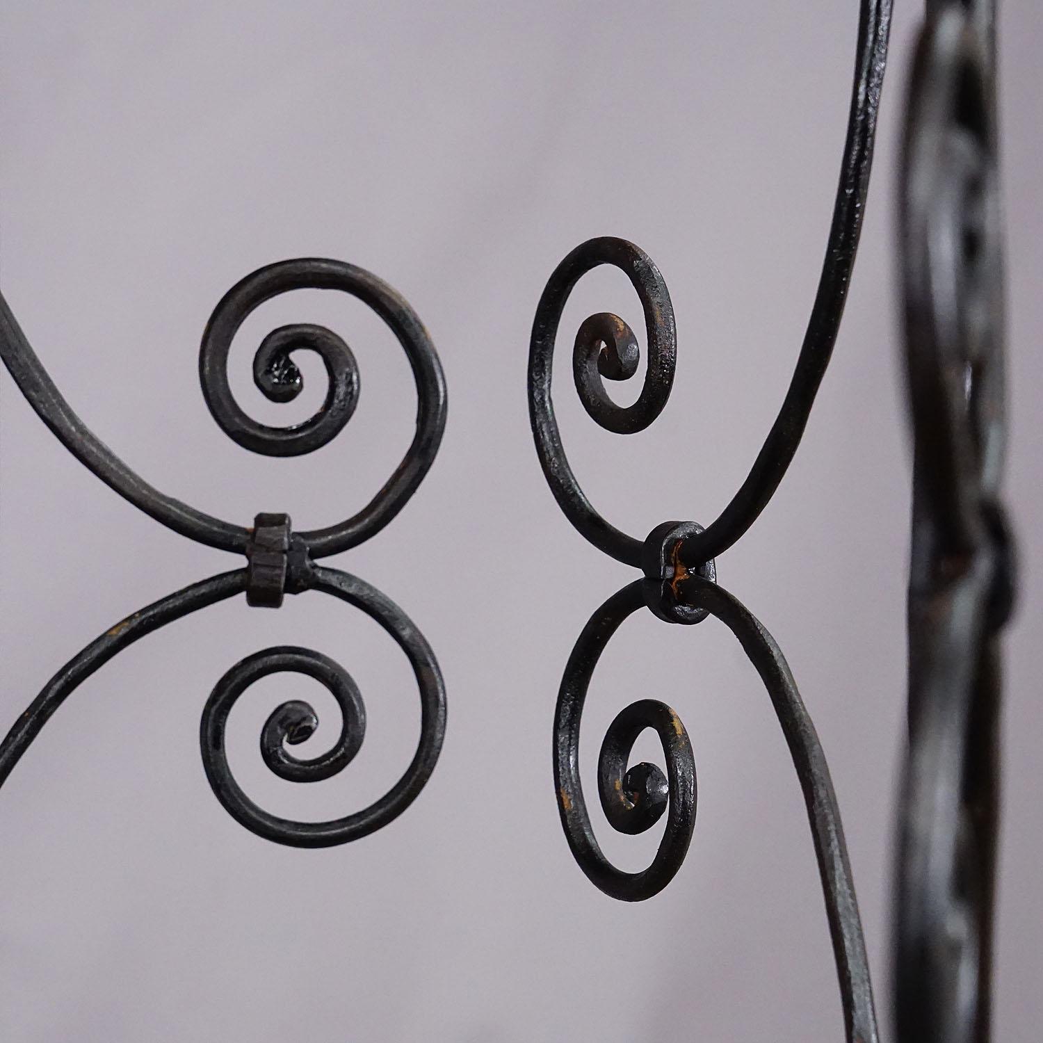 Antique Handforged Iron Chandelier, Germany ca. 1900 For Sale 5