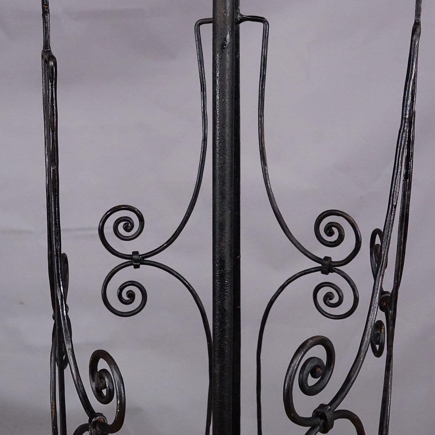 Antique Handforged Iron Chandelier, Germany ca. 1900 For Sale 3