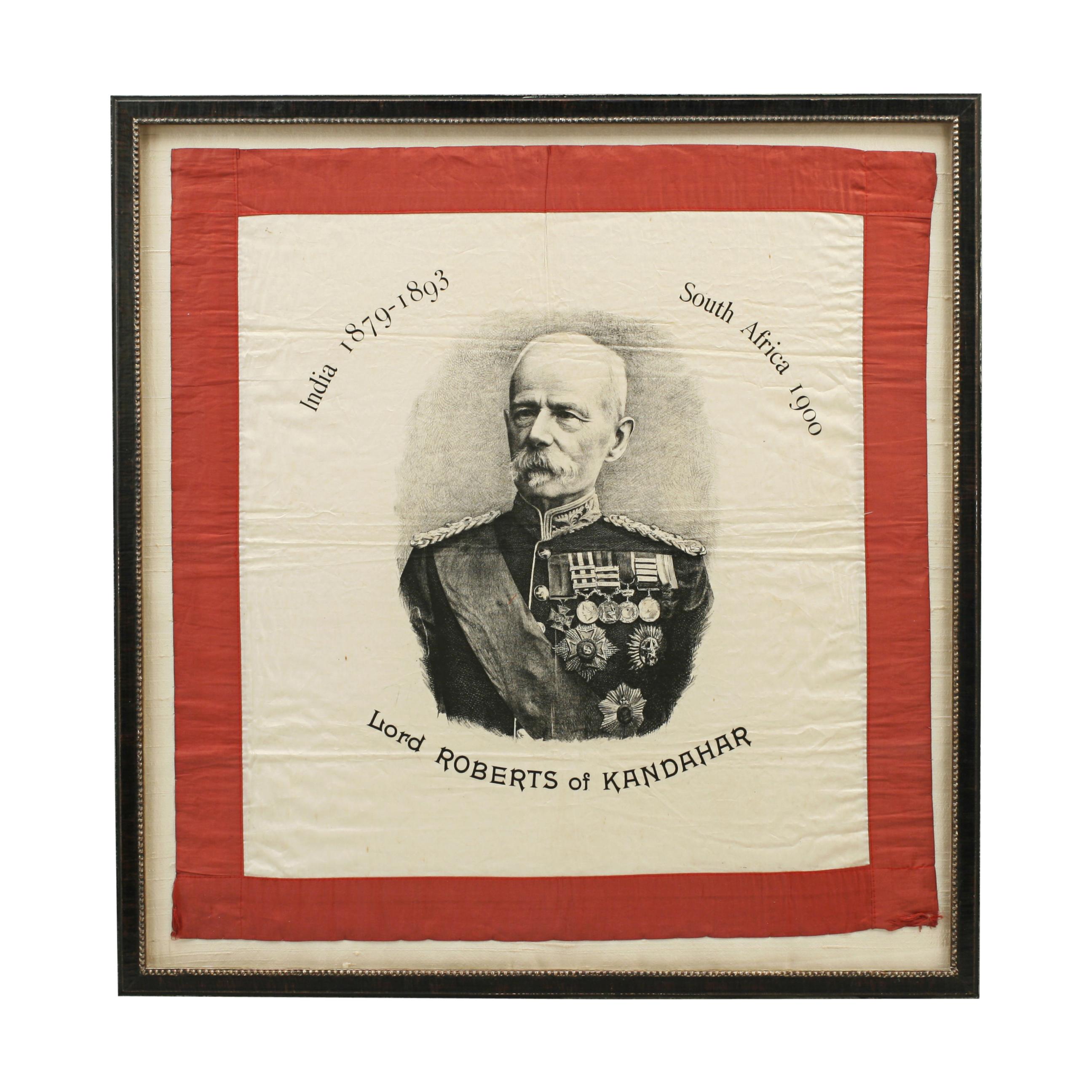 Antique Handkerchief of Lord Roberts of Kandahar In Good Condition For Sale In Oxfordshire, GB