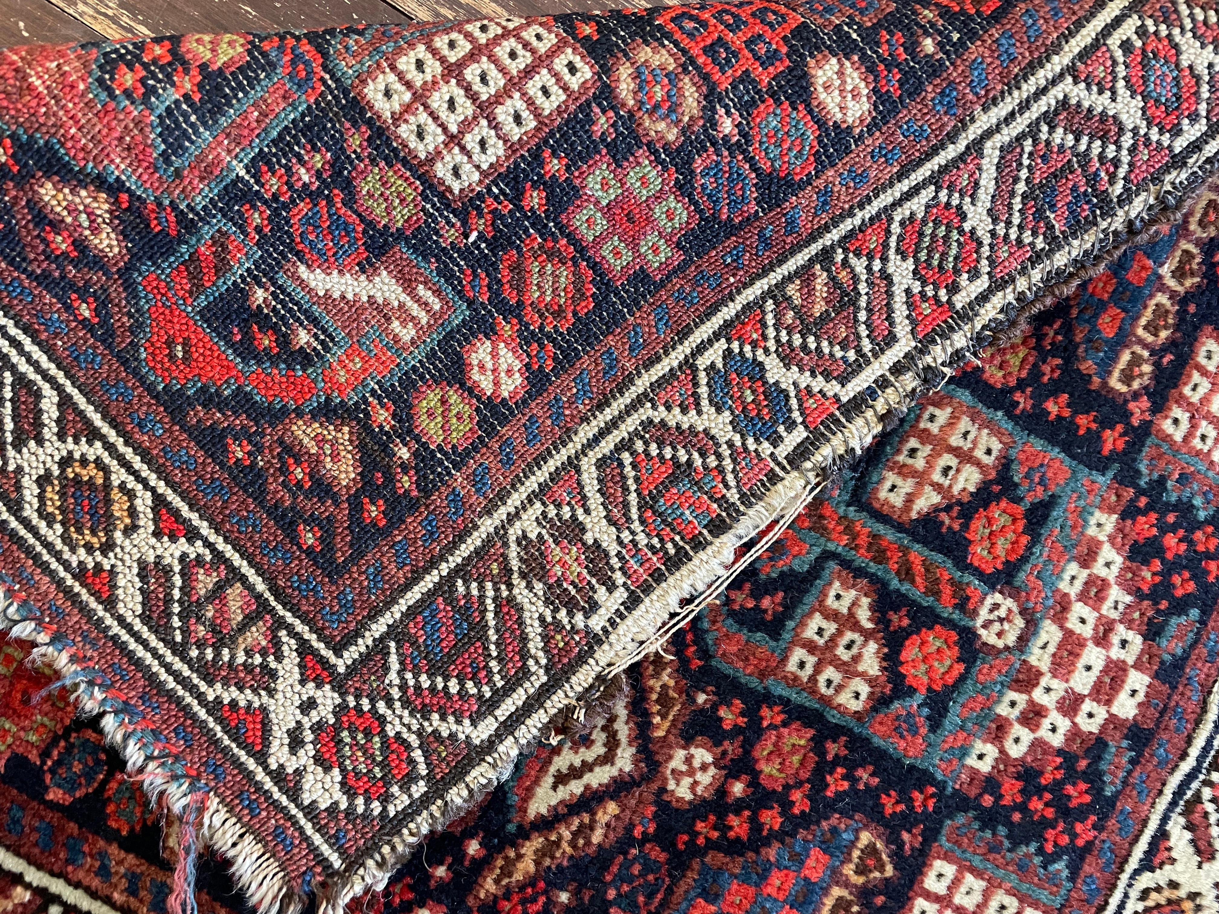 Hand-Knotted Antique Handmade Azerbaijan Rug/ Bag For Sale
