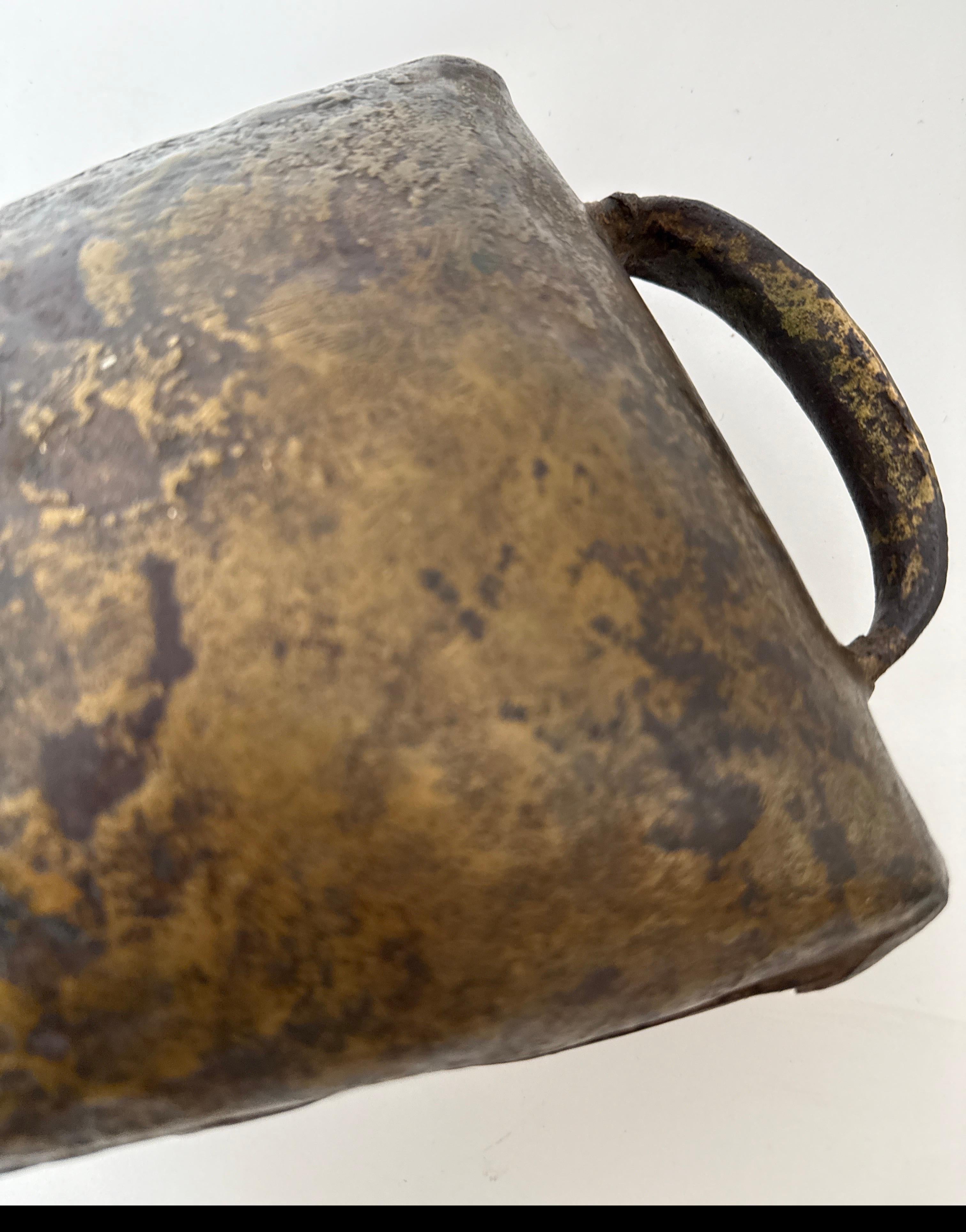 Swiss Antique Handmade Bronze Cowbell From Switzerland 1850s For Sale