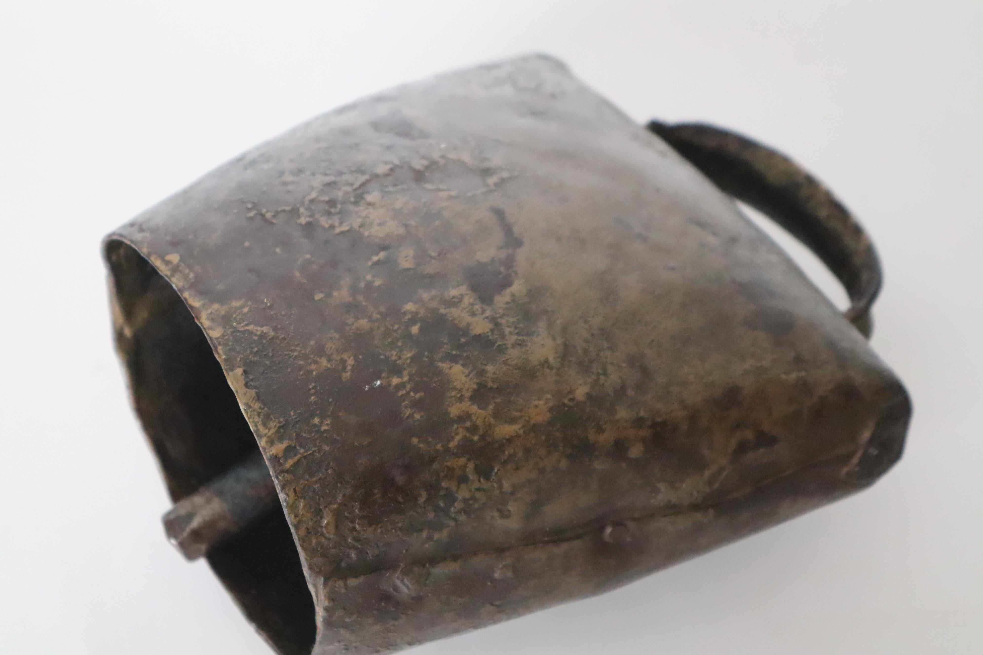 Antique Handmade Bronze Cowbell From Switzerland 1850s For Sale 1