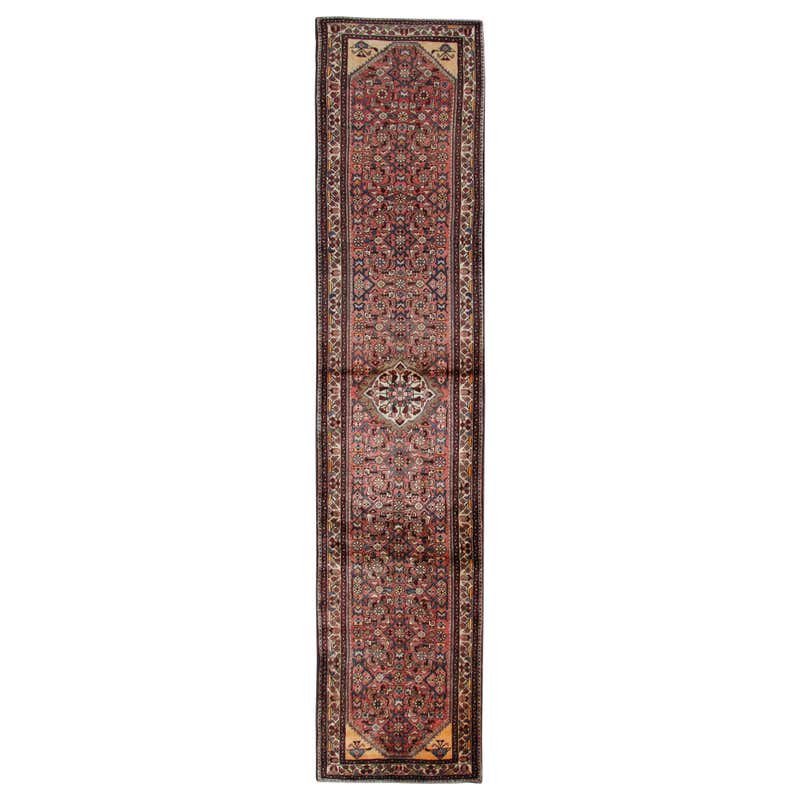 Long Handmade Carpet Runner Vintage Indian Rug Runner Floral Wool Stair ...