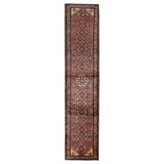 Antique Handmade Carpet Runner Oriental Rug Traditional Wool Runner 390x85cm