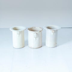 Antique Handmade Ceramic Vases, Set of Three, Italy 1900 circa