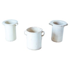 Antique Handmade Ceramic Vases, Set of Three, Italy 1900 circa