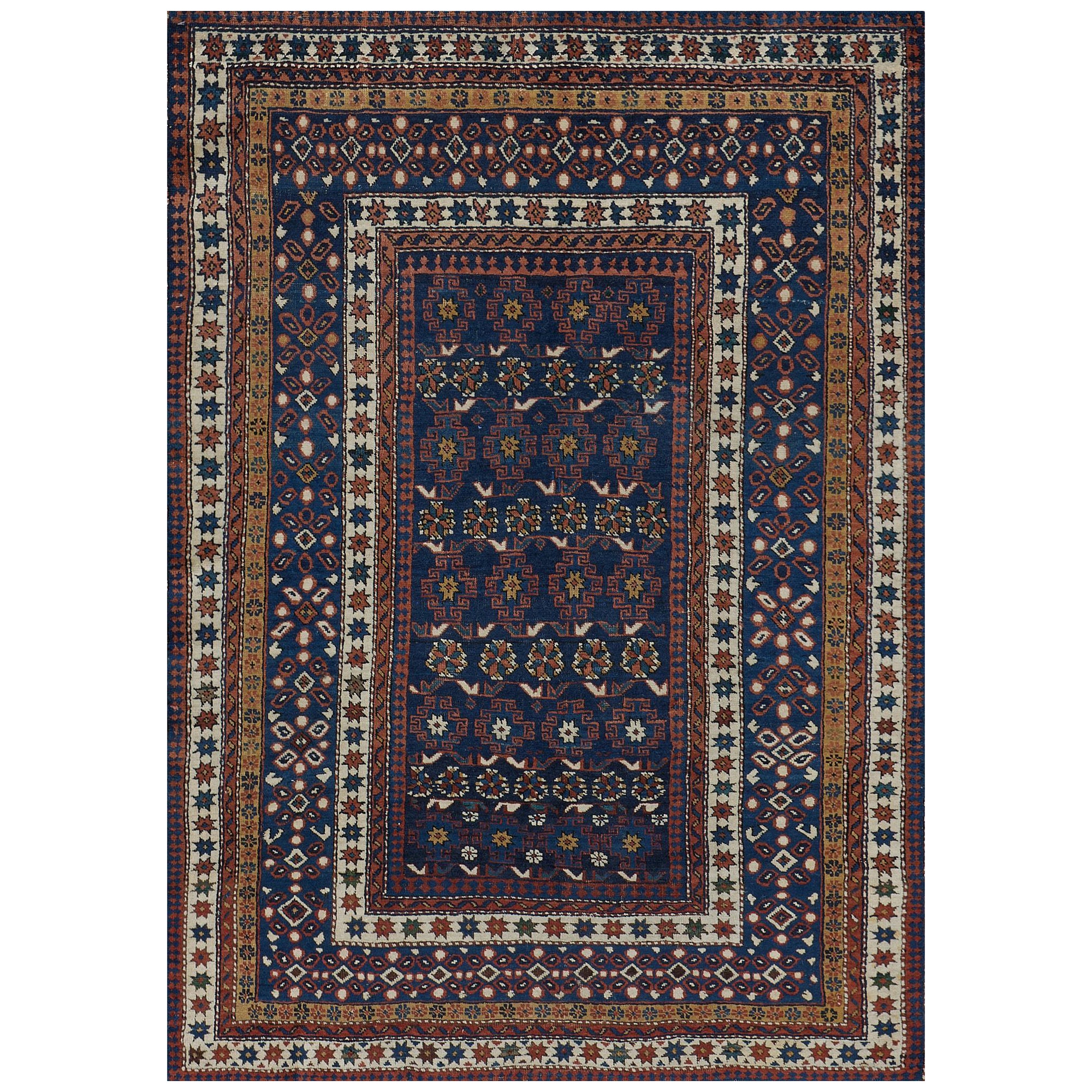 Antike Handarbeit CIRCA-1900 Wolle kaukasischen Chi-Chi Teppich im Angebot