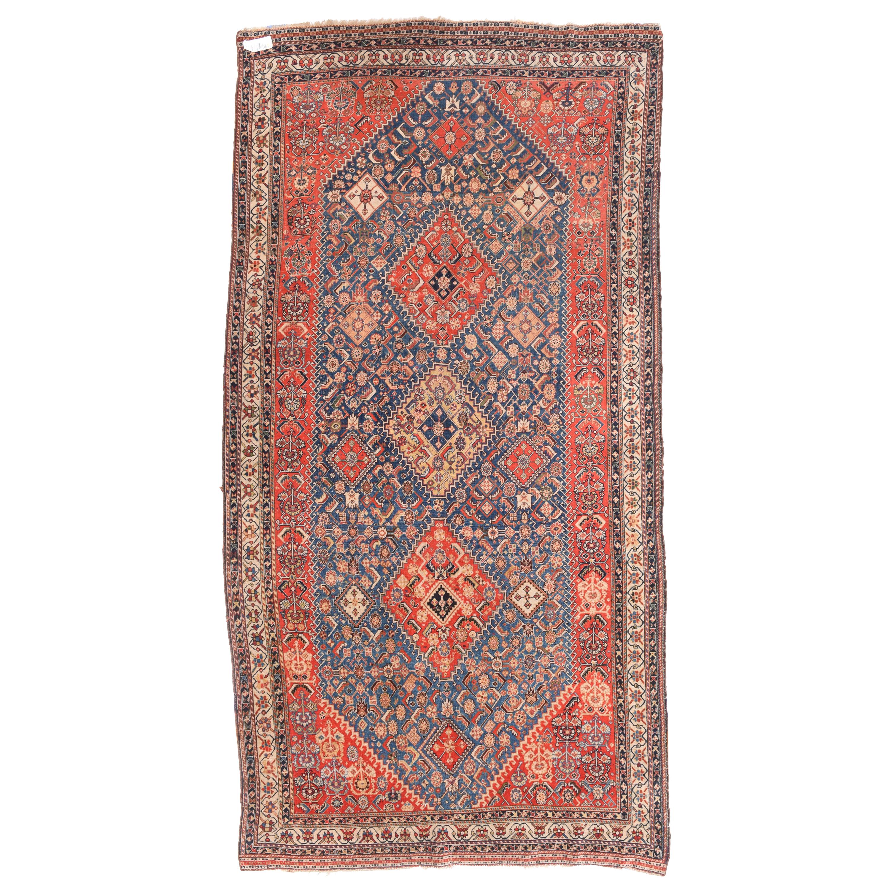 Antique Persian Qashqai Long Rug For Sale