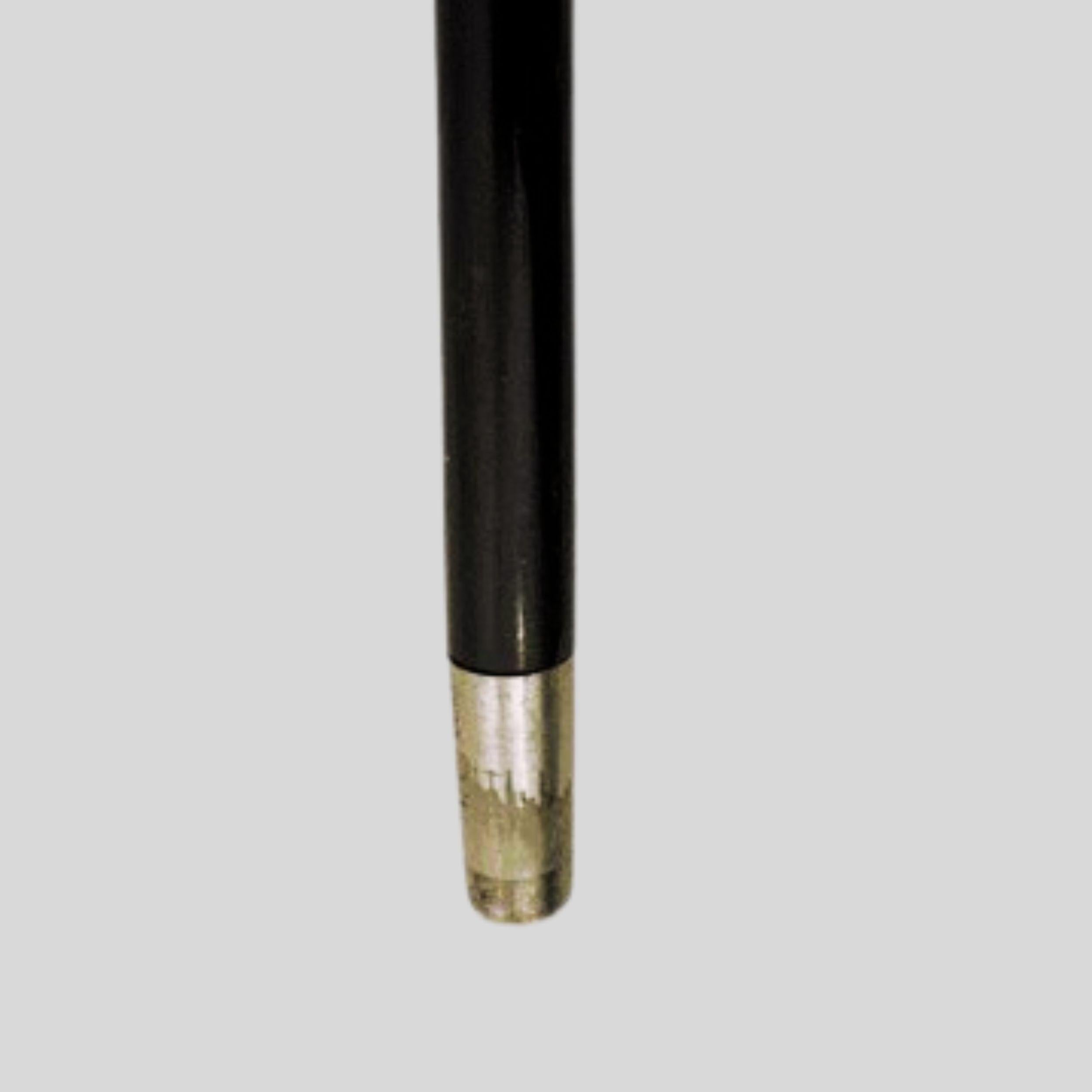 Antique Handmade Gold Plated Derby Handle Walking Stick Black Wood For Sale 6