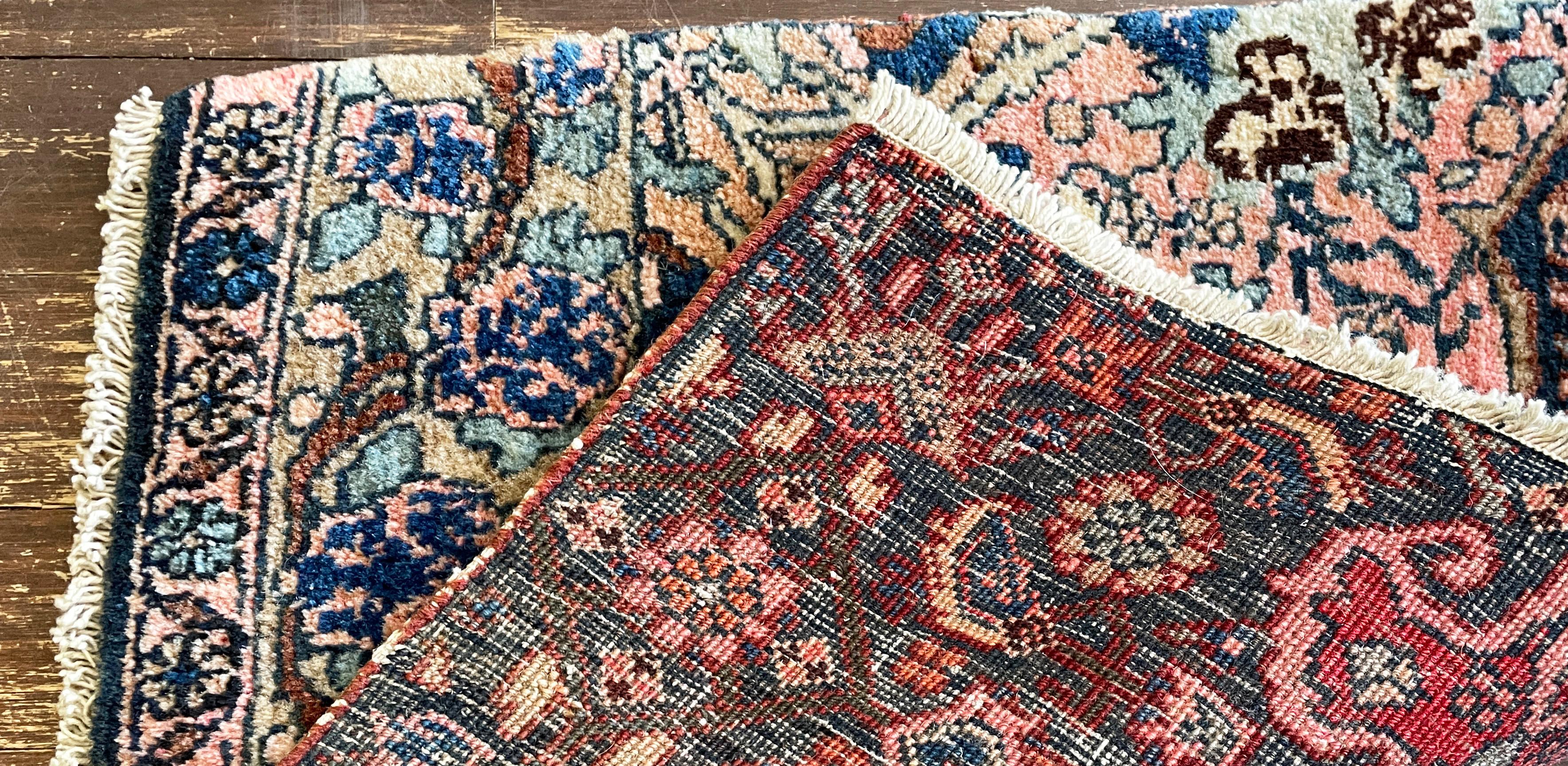Tribal Antique Handmade Kurdish Rug/A Sampler,  Ornak For Sale