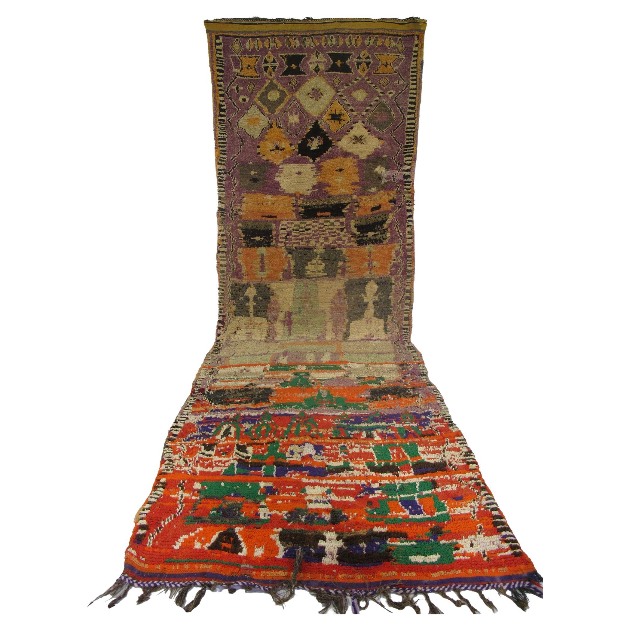 Antique Handmade Moroccan Carpet, The Warrior  For Sale