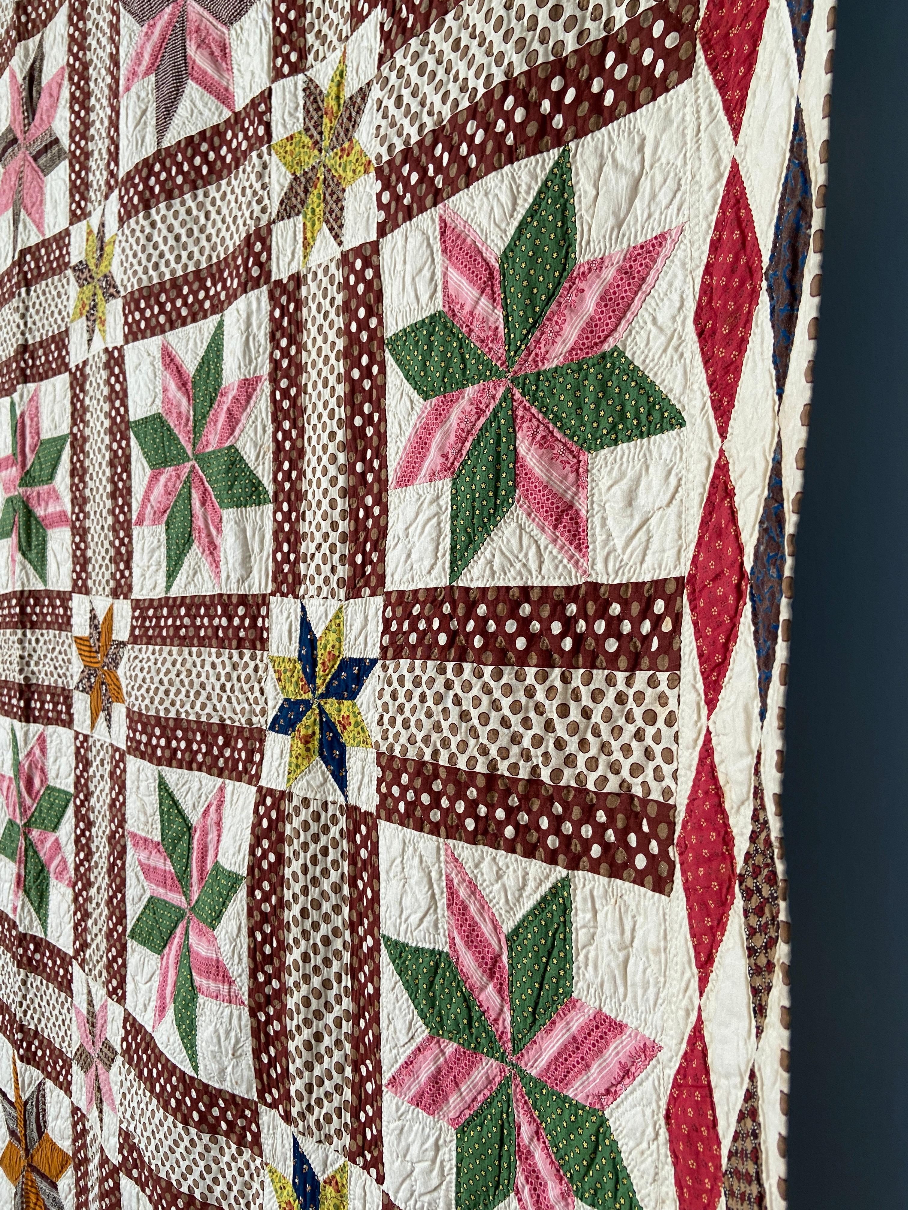 Late 19th Century Antique Handmade Patchwork Quilt 