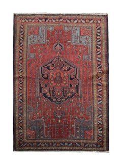 Antique Handmade Persian Carpet Oriental North West Iran Wool Living Room Rug