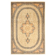 Antique Handmade Persian Rug Kashan Design