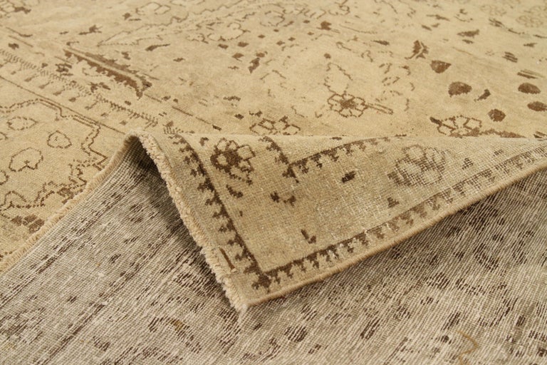 Antique Handmade Persian Rug Tabriz Design For Sale at 1stDibs