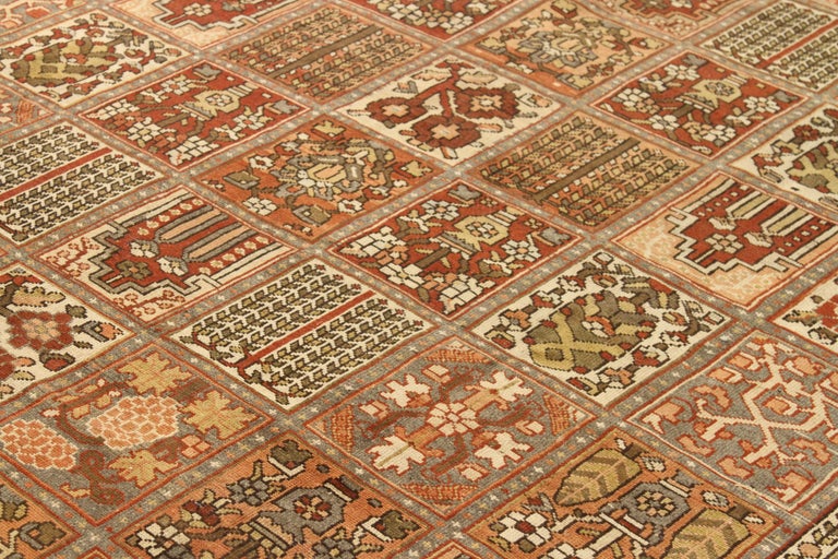 Antique Handmade Persian Tribal Rug Bakhtiari Design For Sale at 1stDibs