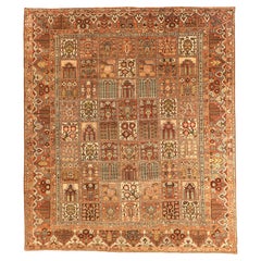 Antiker handgefertigter persischer Stammeskunst-Teppich Bakhtiari-Design