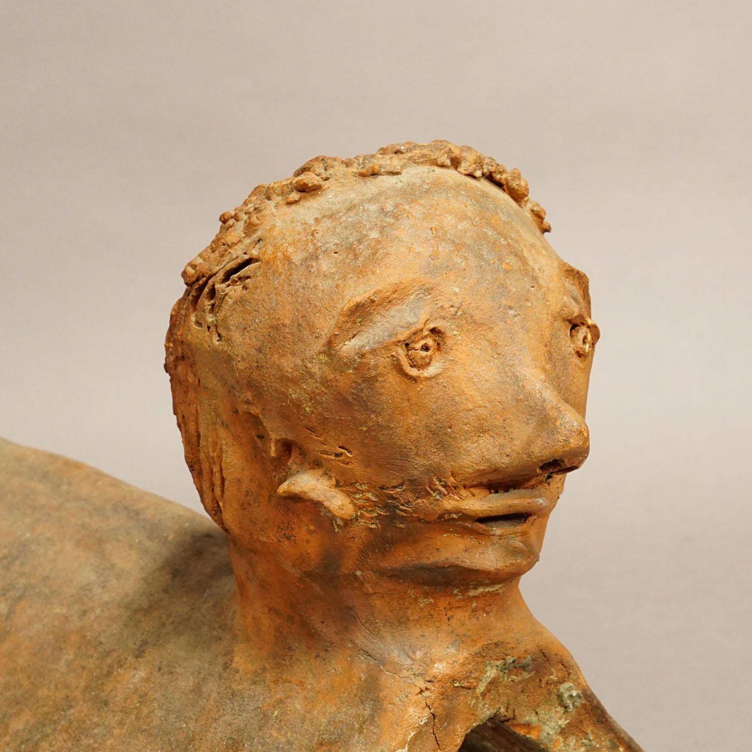Arte popolare Antico mattone da tetto fatto a mano, Germania 1844 in vendita