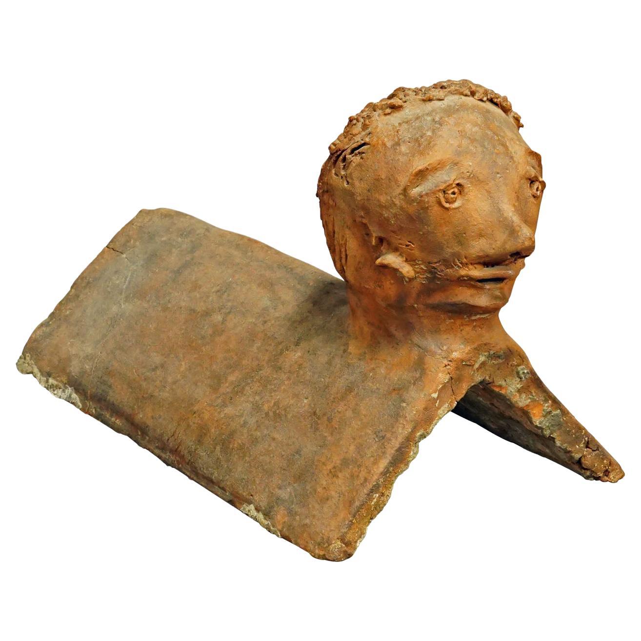 Antique Handmade Roof Rider Brick, Germany 1844 For Sale