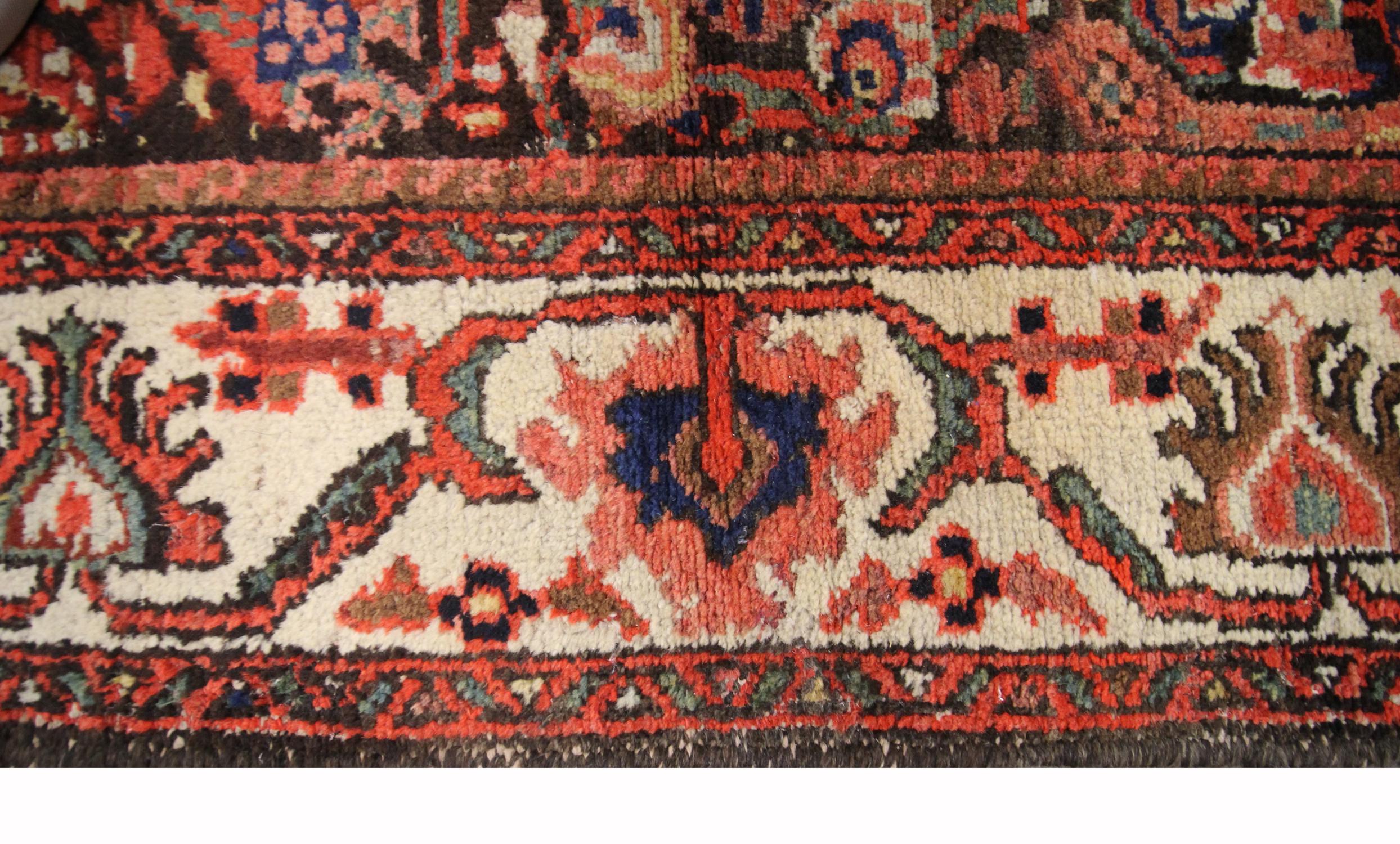 Antique Handmade Rug, Traditional Paisley Design Oriental Wool Rug 3