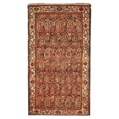 Antique Handmade Rug, Traditional Paisley Design Oriental Wool Rug