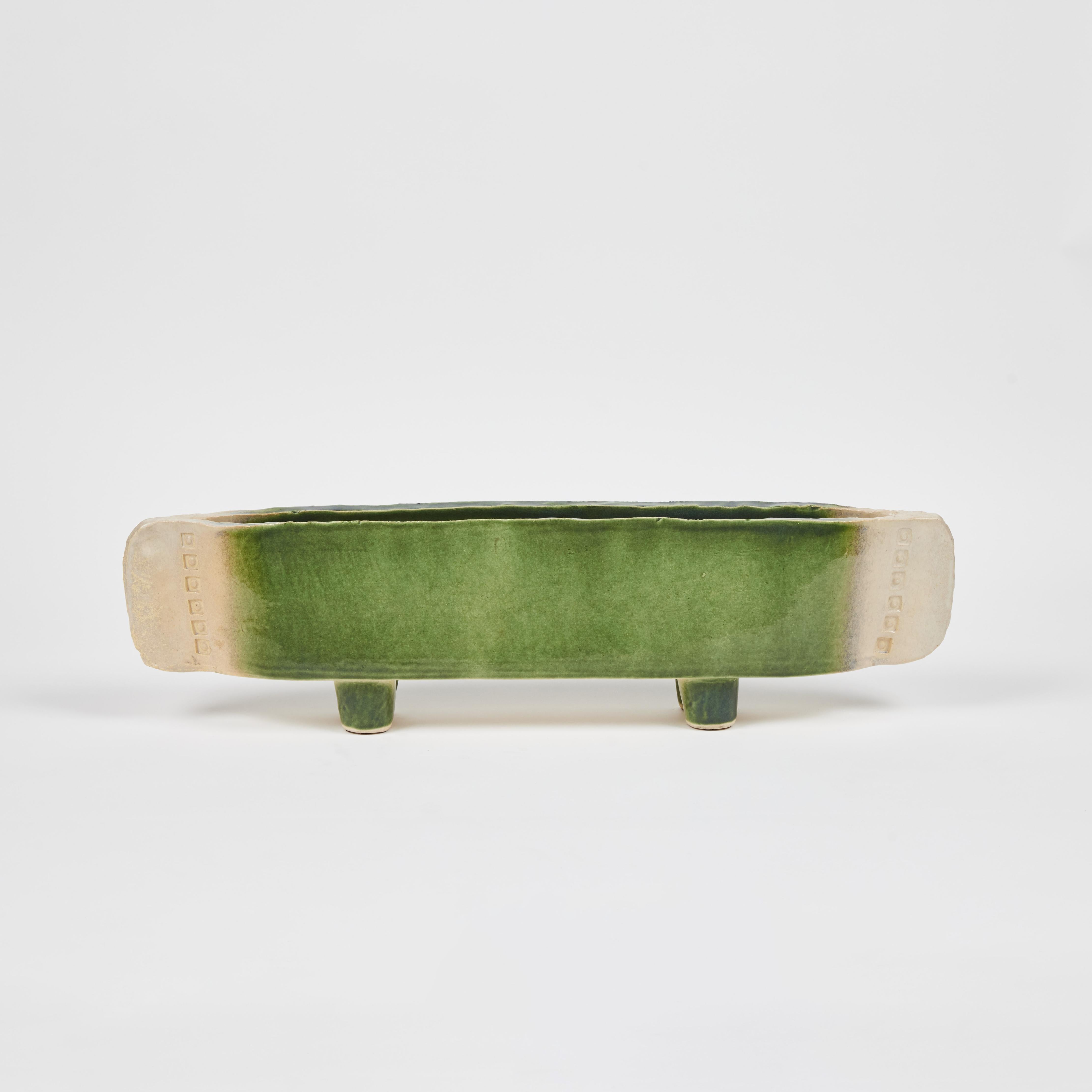 Antikes handgefertigtes Ikebana-Gefäß aus Keramik imlab-Stil, um 1920 (Frühes 20. Jahrhundert) im Angebot