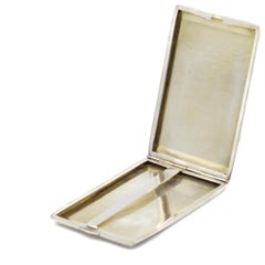 Antique Handmade Sterling Silver Cigarette Case