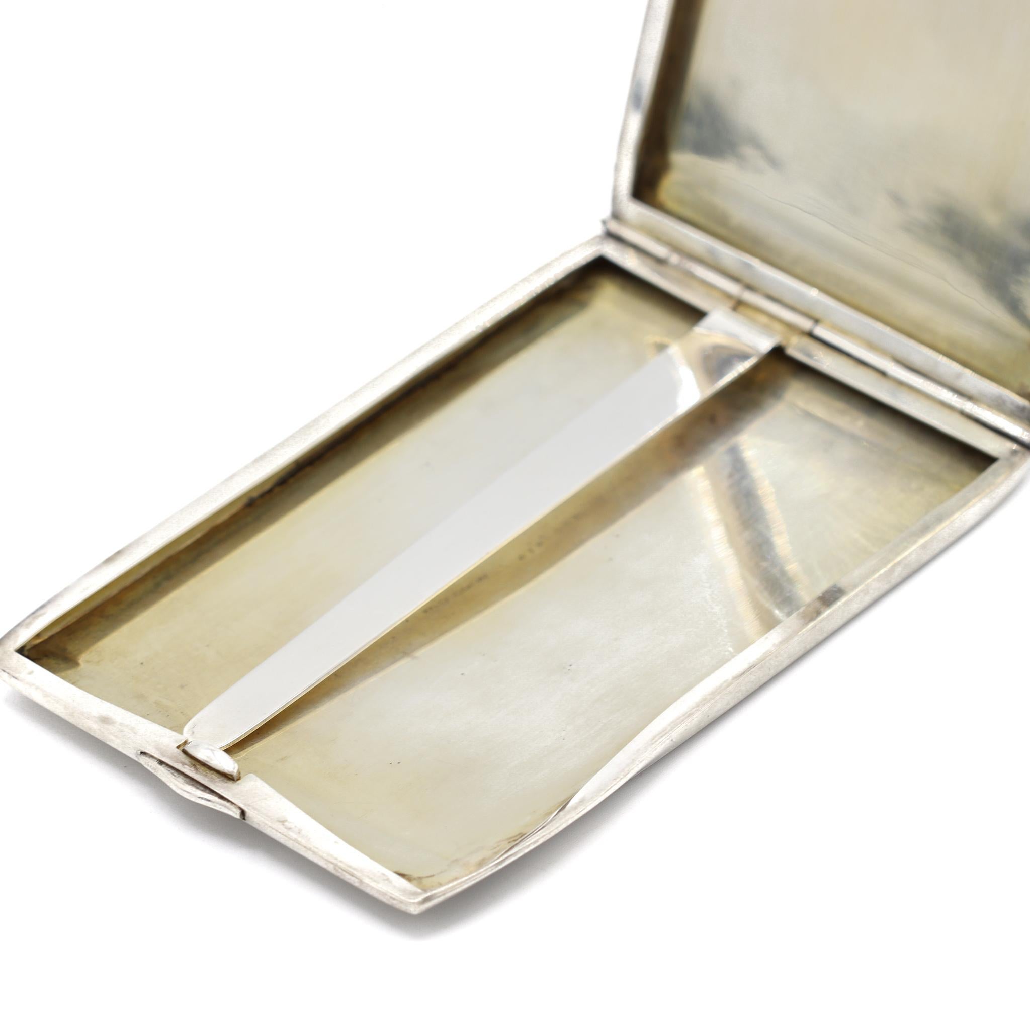 Women's or Men's Antique Handmade Sterling Silver Cigarette Case
