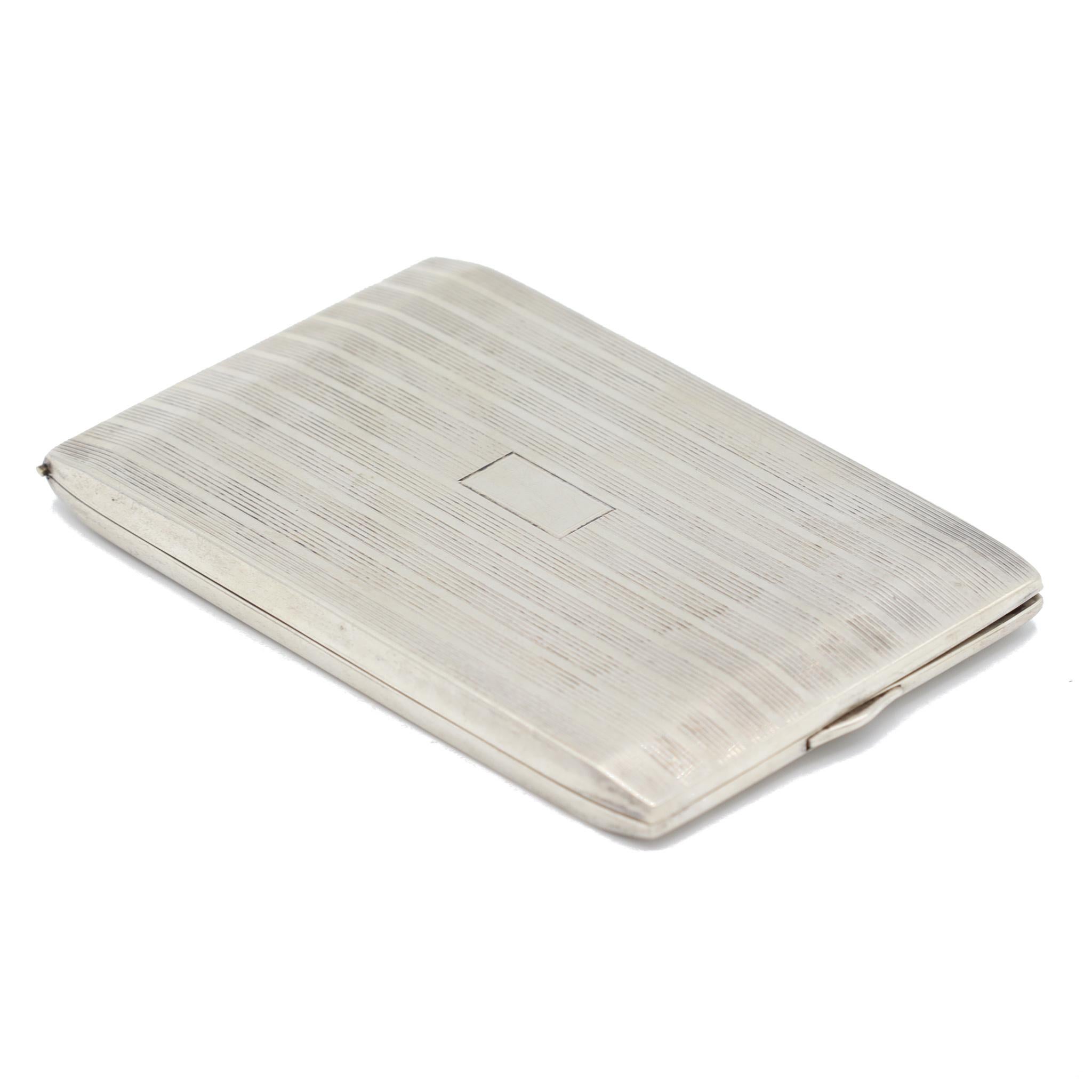 Antique Handmade Sterling Silver Cigarette Case 1