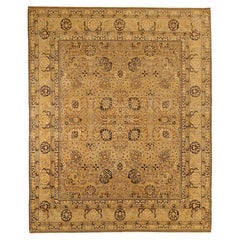 Antiker handgefertigter türkischer Teppich im Tabriz-Design