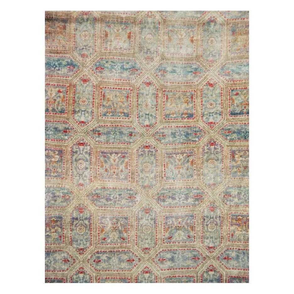 An antique Turkish Herekeh accent rug handmade during the turn of the 20th century.

Measures: 7'0