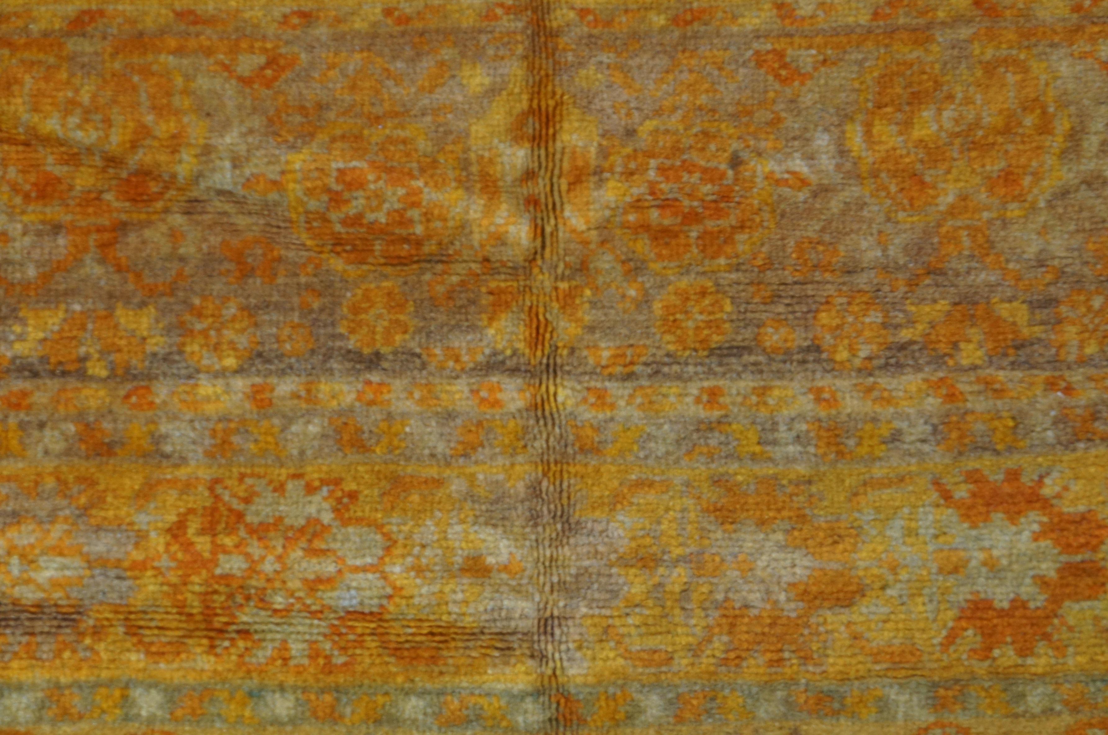 20th Century Antique Handmade Wool Geometric Orange Red Turkish Prayer Rug Mat Carpet 6’ x 4’
