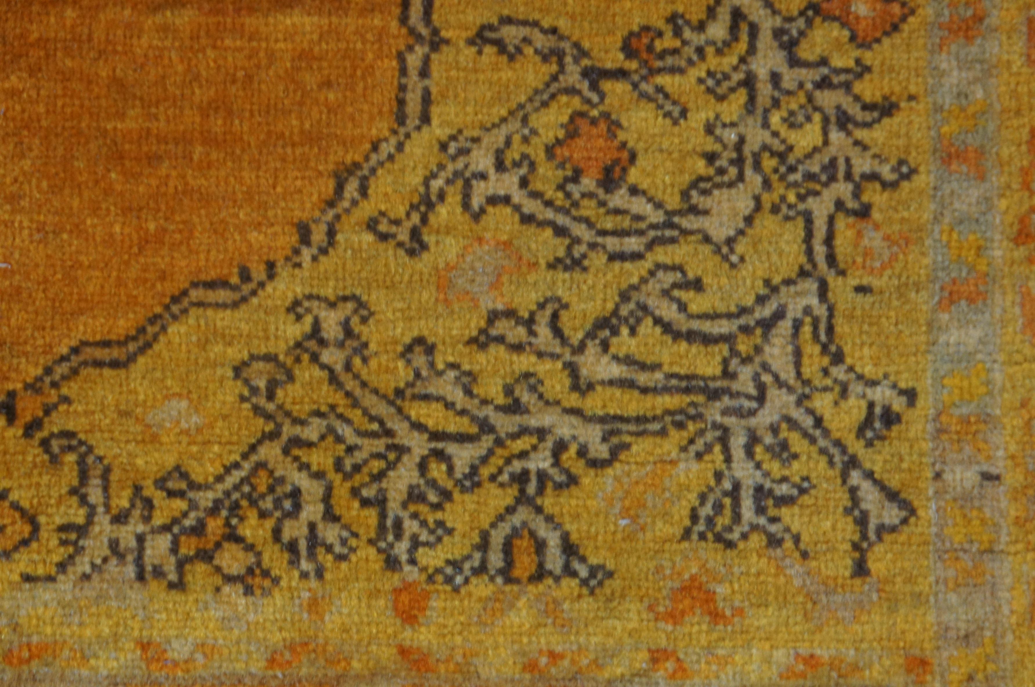 Antique Handmade Wool Geometric Orange Red Turkish Prayer Rug Mat Carpet 6’ x 4’ 1