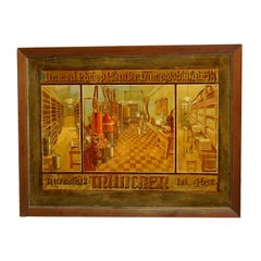 Antique Hand Painted Advertising Poster for a Hemoglobin Fabrication in Munich