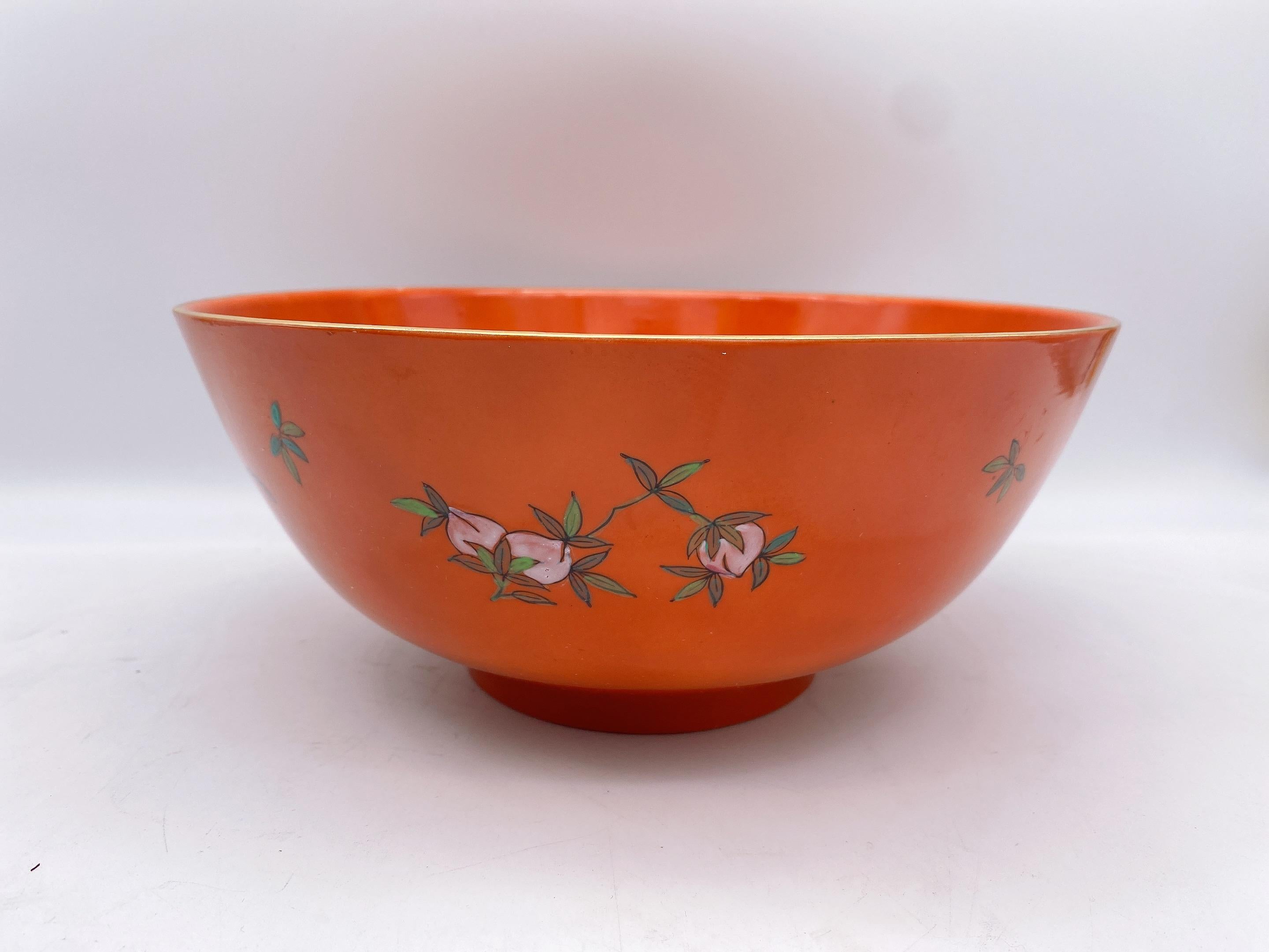 Antique Handpainted Chinese Famille Rose Porcelain Bowl For Sale 7