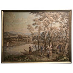 Antique Handwoven Authentic Tapestry, 19th Century