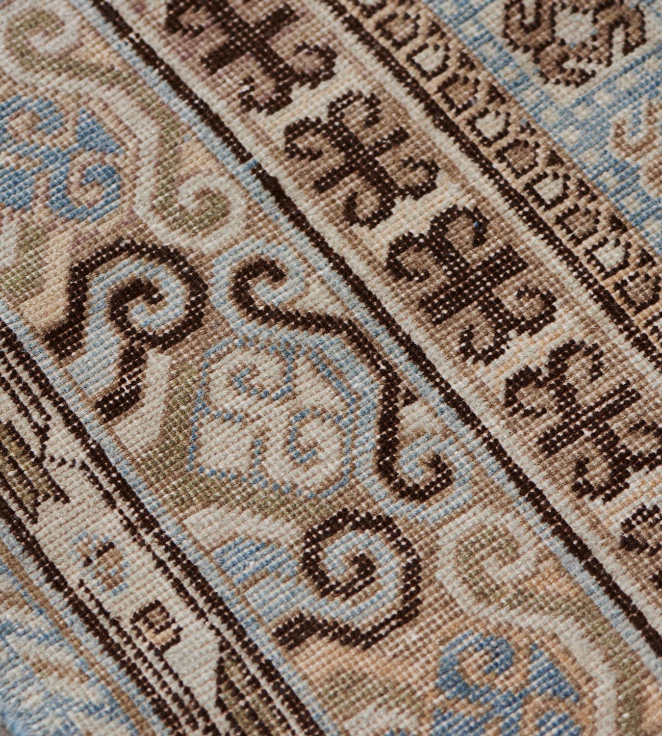 East Turkestani Antique Handwoven Khotan Rug, Dated 1928 For Sale