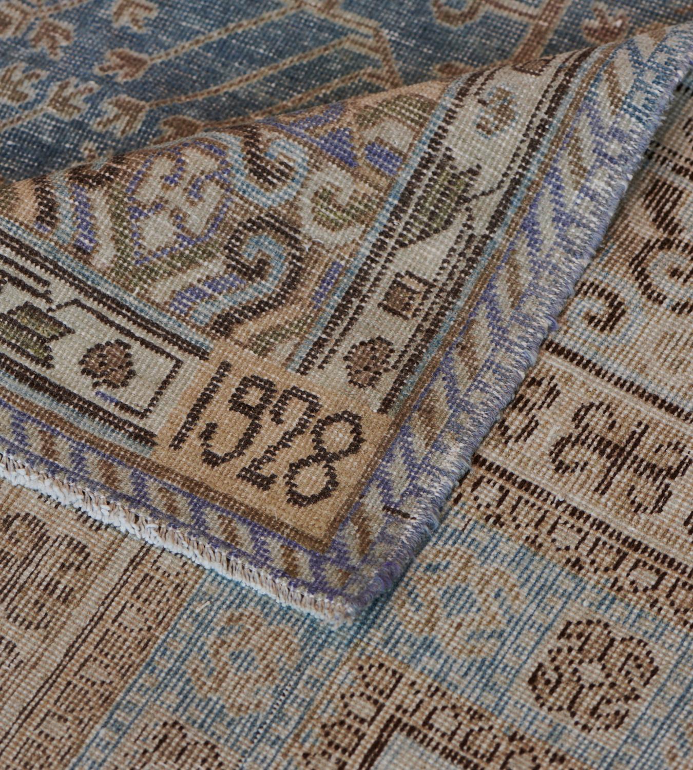 Early 20th Century Antique Handwoven Khotan Rug, Dated 1928 For Sale
