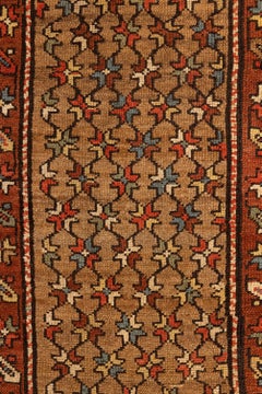 Antique Handwoven Lori Wool Runner with Geometric Tribal Design