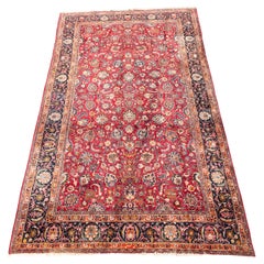 Antique Handwoven Palace Size Persian Kashan Oriental Carpet Rug 16.25 x 10 Feet
