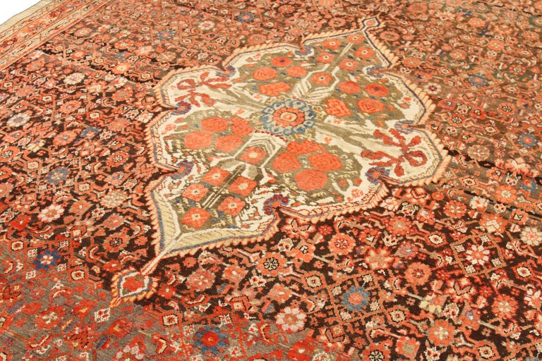 Antique Handwoven Persian Area Rug Malayer Design For Sale at 1stDibs