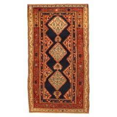 Retro Handwoven Persian Area Rug Malayer Design