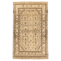 Retro Handwoven Persian Area Rug Malayer Design