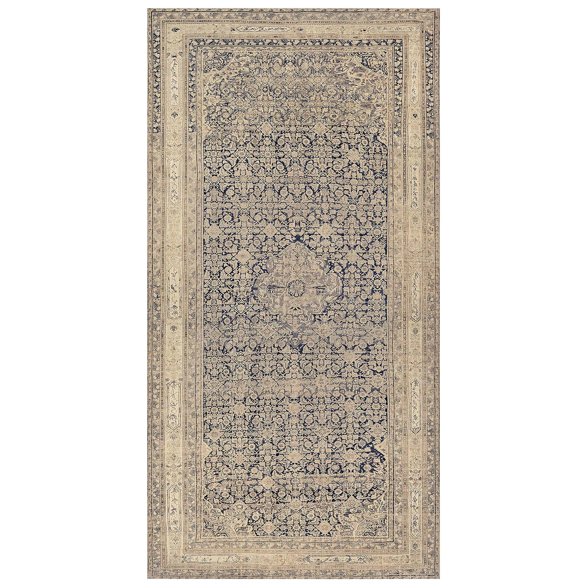 Antique Handwoven Persian Malayer Wool Rug For Sale