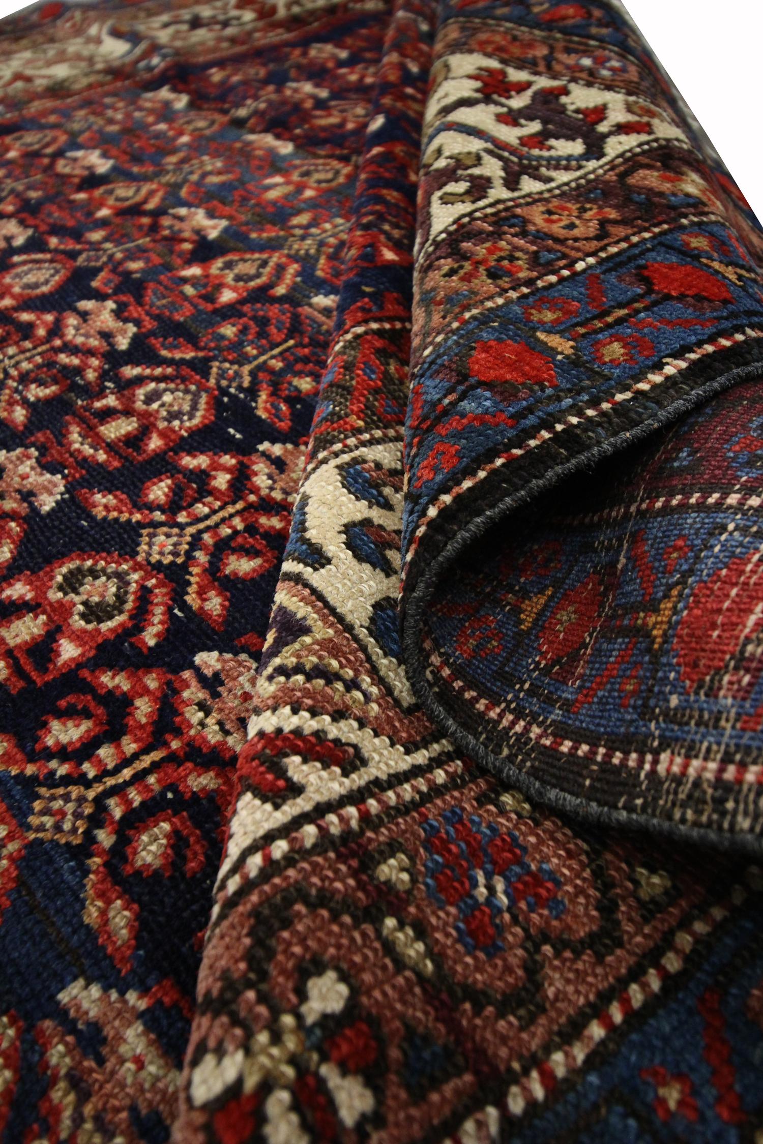 Tapis traditionnel ancien en laine tissé à la main rouge rouille Tapis oriental en vente 3