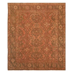 Antique Handwoven Turkish Oushak Rug